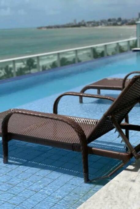 Flat Bello Plaza - Piscina Com Vista Da Orla Cabedelo Kültér fotó