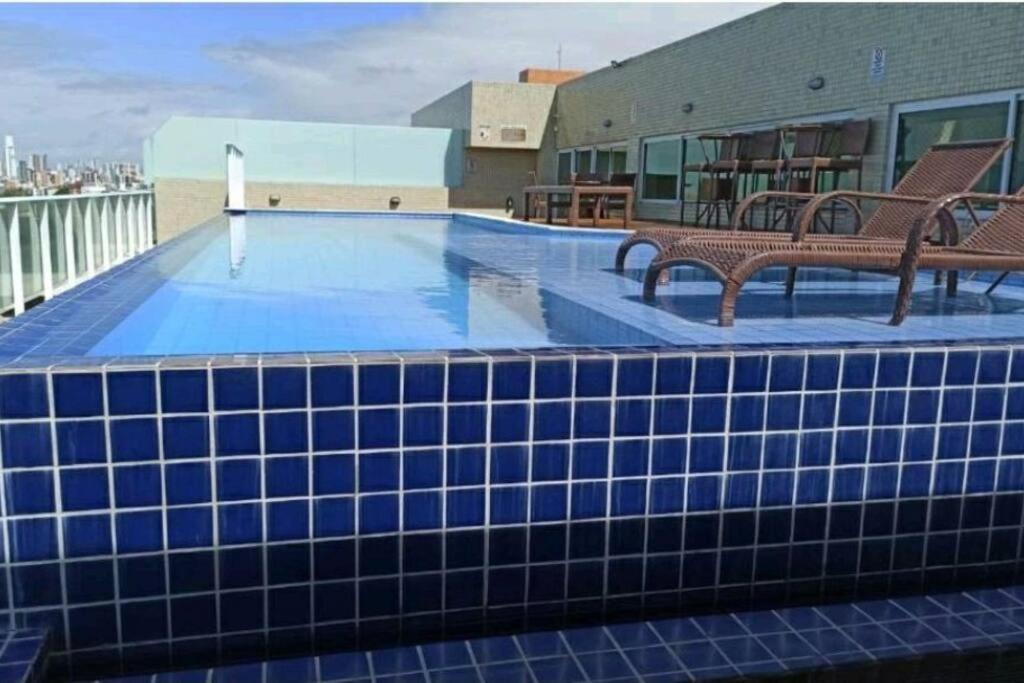 Flat Bello Plaza - Piscina Com Vista Da Orla Cabedelo Kültér fotó