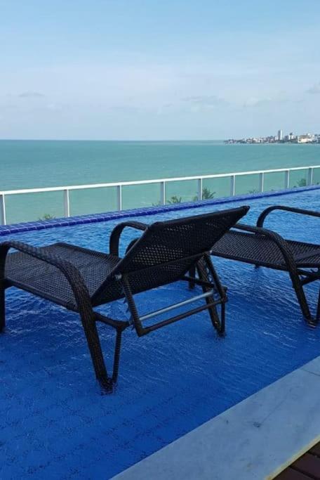 Flat Bello Plaza - Piscina Com Vista Da Orla Cabedelo Kültér fotó