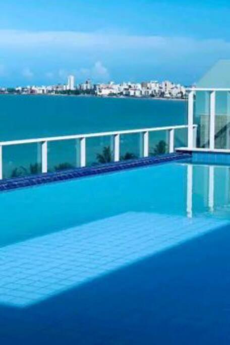 Flat Bello Plaza - Piscina Com Vista Da Orla Cabedelo Kültér fotó