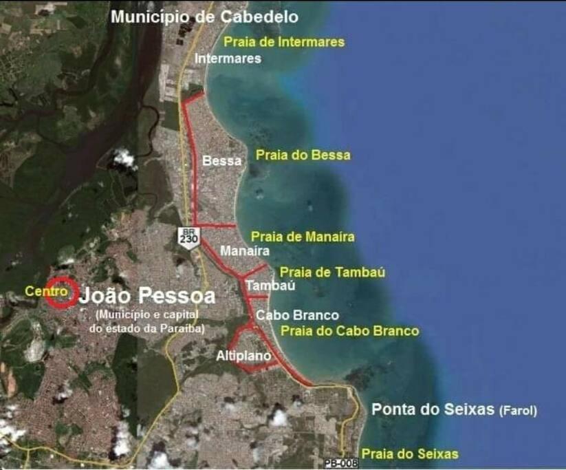 Flat Bello Plaza - Piscina Com Vista Da Orla Cabedelo Kültér fotó